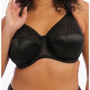 NWT ELOMI CATE UNDERWIRE SEAMED BRA EL4030 BLACK 36K